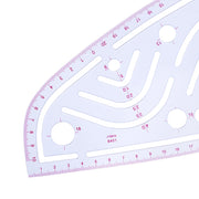 4Pcs Sewing Ruler Set Pattern Design Metric Ruler French Curve Pattern Grading Drawing Rules Paddle Whee Tailor Measuring Kit