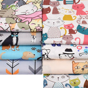 Chainho,8pcs/lot,Cartoon Animal Series,Printed Twill Cotton Fabric,Patchwork Cloth,DIY Sewing Quilting Material ForBaby&amp;Children