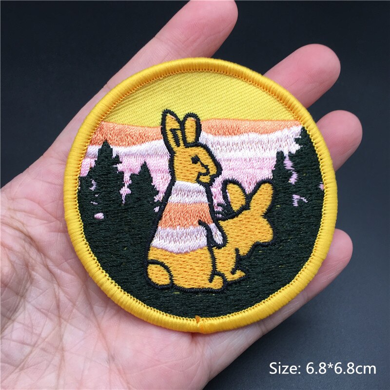 Cartoon Badges Clothes Embroidery Patch Applique Diy Sewing Decorative Ironing Patches For T-Shirt Stripes Clothing Stickers