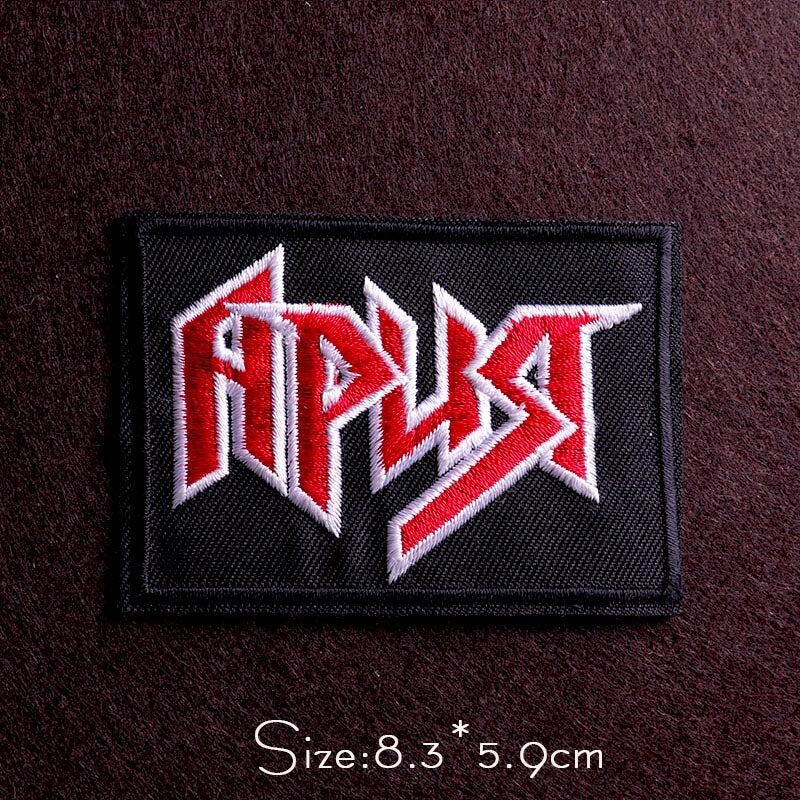 Punk Diy Embroidery Patches For Clothing Iron On Letter Embroidered Patches For Clothes Stripe Stickers For Shirt Jacket Badges