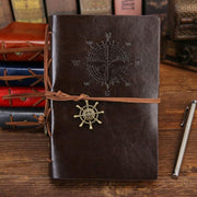 Retro Spiral Notebook Diary Notepad Vintage Pirate Anchors PU Leather Note Book Replaceable Stationery Gift Traveler Journal