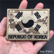 3D Tactical Badge Military Patches for Clothing Blood Type US Army Stripes on Clothes Backpack Applique Spain Flag Embroidered