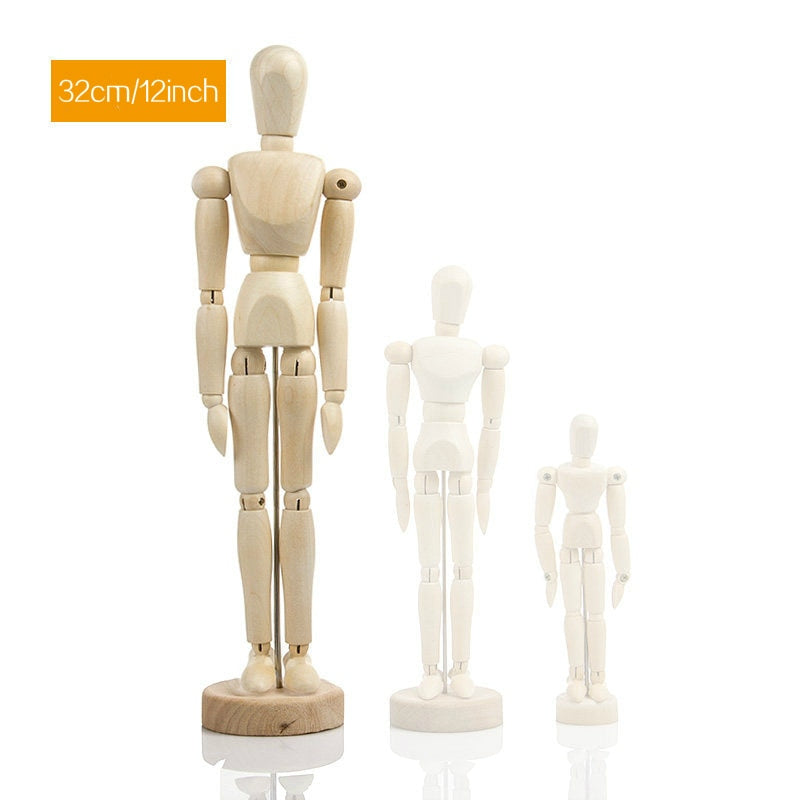 Drawing Sketch Mannequin Model Movable Limbs Wooden Hand Body Action Toys Figures Home Decor Artist Models Jointed Doll Gifts