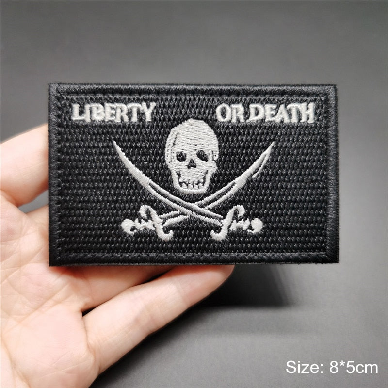 3D Tactical Badge Military Patches for Clothing Blood Type US Army Stripes on Clothes Backpack Applique Spain Flag Embroidered