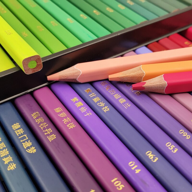 Brutfuner 72/120/180/260 Square Barrels Colored Pencils for Adult Artists for Coloring Books Drawing Sketching Artist Students