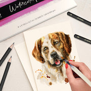 Professional 15 Sheets 300gsm Watercolor Paper Pad Blank Hand Painted Watercolor Sketch Book for Artist Student Art Supplies