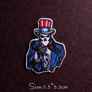 Punk Diy Embroidery Patches For Clothing Iron On Letter Embroidered Patches For Clothes Stripe Stickers For Shirt Jacket Badges