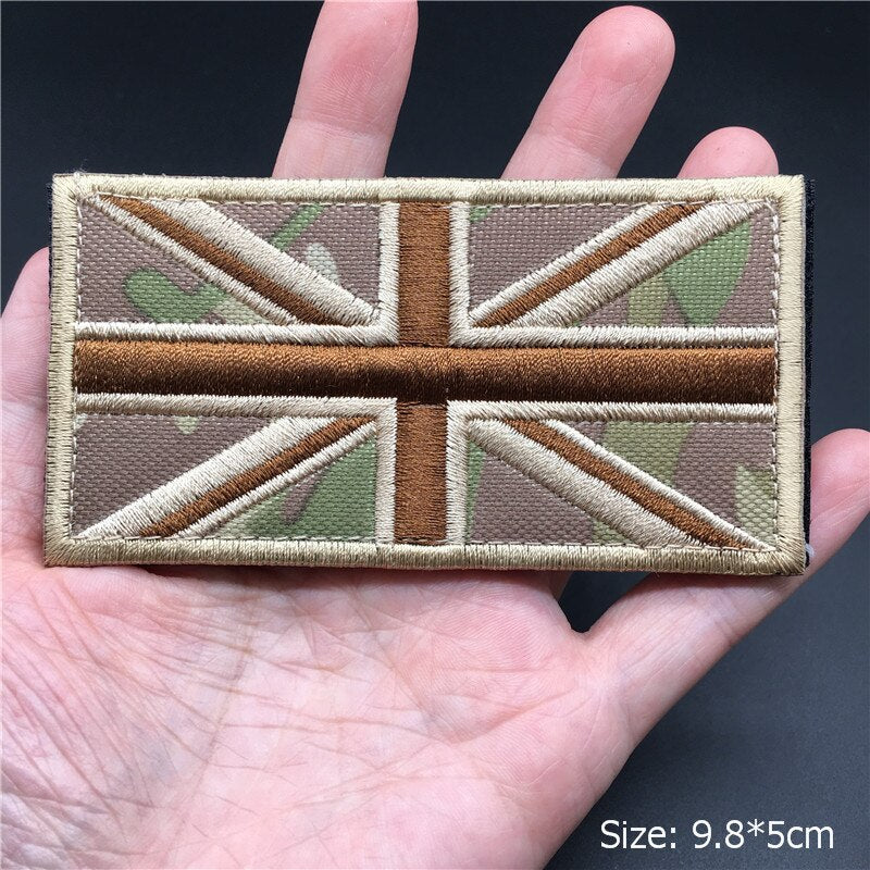3D Tactical Badge Military Patches for Clothing Blood Type US Army Stripes on Clothes Backpack Applique Spain Flag Embroidered