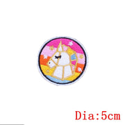 Prajna Hippie Unicorn Patches Embroidered Patches For Clothing DIY Magic Rainbow Stripes Iron On Patches For Kids Cloth Applique