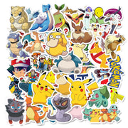 Funny joy pokemon toy graffiti sticker skateboard mobile phone autocollant tablet computer Pikachu stickers PVC pegatinas