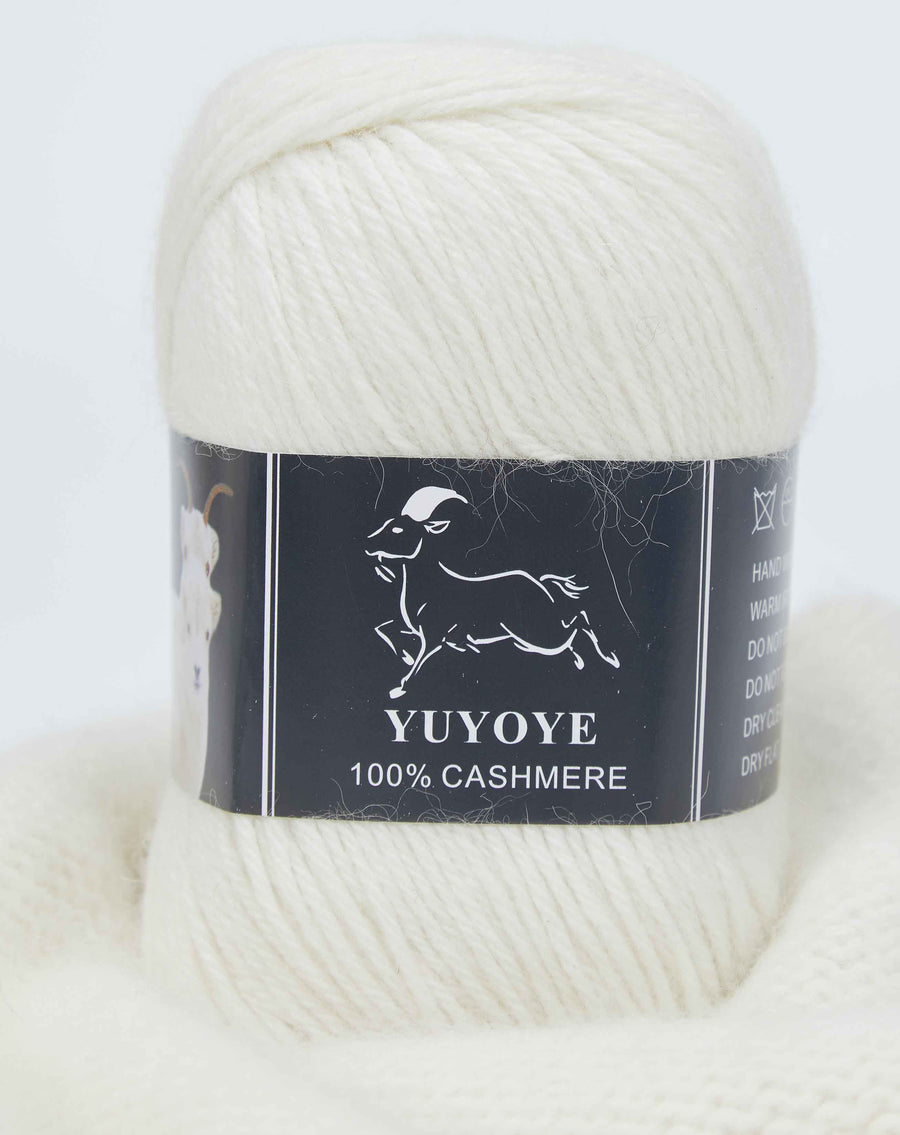 YUYOYE 100% Cashmere Yarn Hand-Knitting Wool Yarn 4-Ply Luxury Warm Yarn Crochet Soft Thread DIY Handcraft Handmade Wool Line