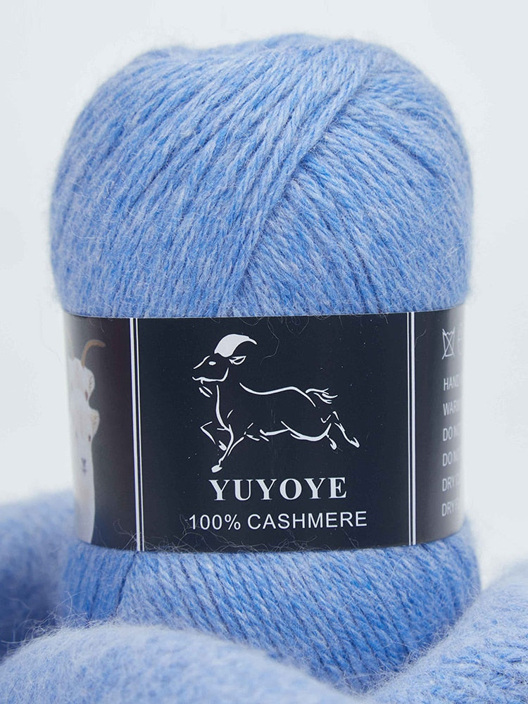 YUYOYE 100% Cashmere Yarn Hand-Knitting Wool Yarn 4-Ply Luxury Warm Yarn Crochet Soft Thread DIY Handcraft Handmade Wool Line