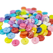 HL 100/300/600PCS Mix Color 7MM Nylon Buttons 2 Holes DIY Scrapbooking Kid&#39;s Garment Dolls Sewing Accessories