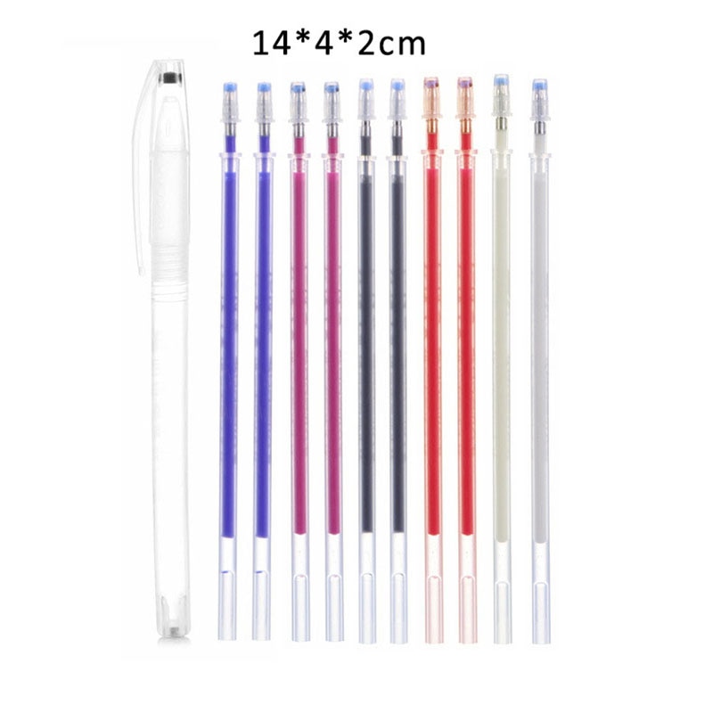 1Set High Temperature Disappearing Marker Pens Heat Wrap Fade Out Fabric Markers Pencil DIY Sewing Drawing Lines Accessories