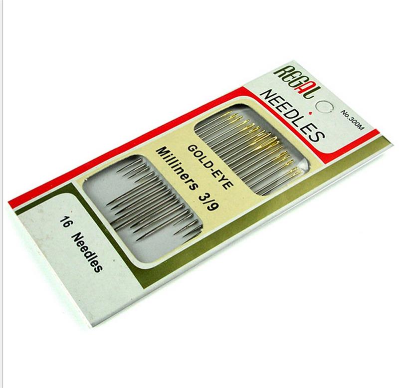 16pcs/Bag Tail Gold Plated Hand Sewing Needles Large Eye Thick Sewing up Needle Embroidery Mending Quilt Hand Sewing Combination