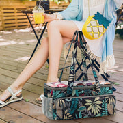 2020 Yarn Storage Bag With Maple Leaves Knitting Tote Bag Orange Square Bag for Thread Wool Yarn Crochet Hooks Knitting Needles