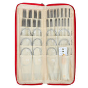 121pcs Stainless Knitting Needles Set 11Sizes 43/65/80cm Circular Knitting Needles 88pcs Straight Needles Crochet Hooks With Bag