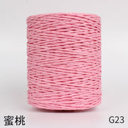 1Roll=280M Natural Raffia Straw Yarn For Summer Hand Knit Crochet Hat HandBag Cushion Baskets Knitting Material Colorful Threads