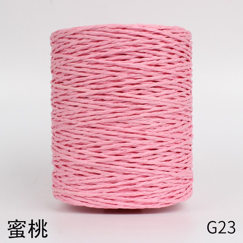 1Roll=280M Natural Raffia Straw Yarn For Summer Hand Knit Crochet Hat HandBag Cushion Baskets Knitting Material Colorful Threads