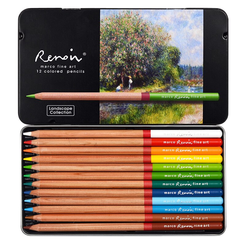 Andstal Marco Renoir 12/24/48/72/100/120 Colour Pencils Set Lapis De Cor Drawing Pencil Sketch Colored Pencils Art Supplies