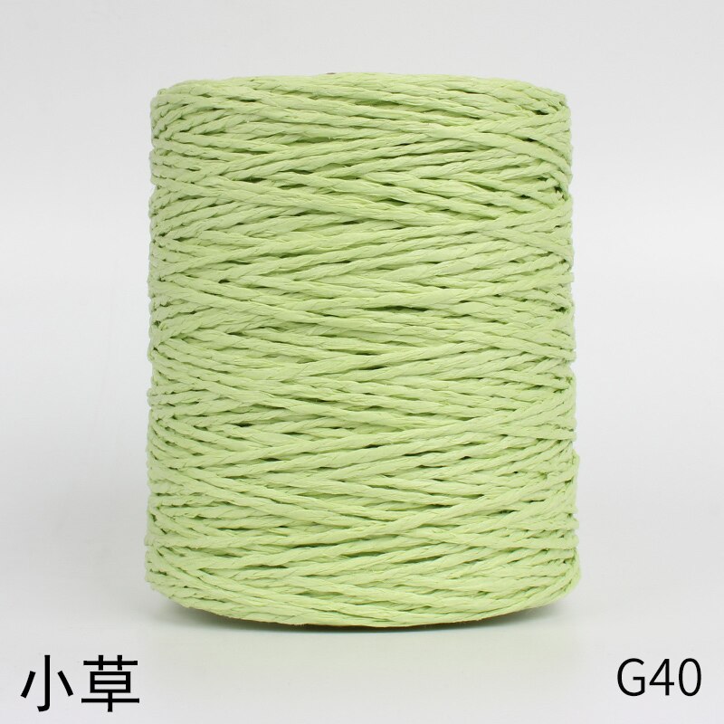 1Roll=280M Natural Raffia Straw Yarn For Summer Hand Knit Crochet Hat HandBag Cushion Baskets Knitting Material Colorful Threads