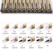 1Pc Pigma Micron Porous Point Pen Soft Brush Drawing Pen Liner Fineliner Sketch Needle Pen 005 01 02 03 04 05 08 1.0 Art Markers