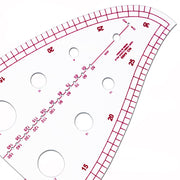 4Pcs Sewing Ruler Set Pattern Design Metric Ruler French Curve Pattern Grading Drawing Rules Paddle Whee Tailor Measuring Kit