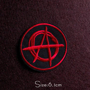 Punk Diy Embroidery Patches For Clothing Iron On Letter Embroidered Patches For Clothes Stripe Stickers For Shirt Jacket Badges