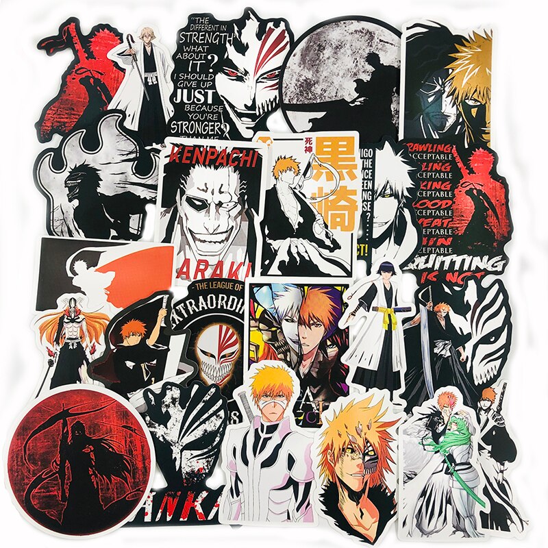 50Pcs Japanese Classic Animation BLEACH Stickers For Refrigerator Suitcase Diary Book Scrapbook Waterproof Graffiti Sticker