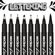 8Pcs Hand Lettering Pens Neelde Drawing Line Calligraphy Pen Waterproof Pigment Sketch Markers Pen For Design Art Supplie
