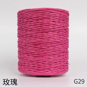 1Roll=280M Natural Raffia Straw Yarn For Summer Hand Knit Crochet Hat HandBag Cushion Baskets Knitting Material Colorful Threads