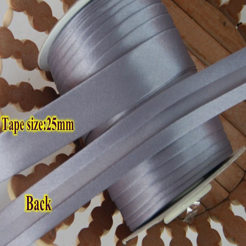 25mm(1&quot;) satin bright ironed single fold polyester bias binding tape table cloth garment quilt craft sewing accessories