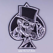 Japan Anime Cartoon Patches On Clothes Skull Heart Iron on Embroidered Patches For Clothing DIY Hippie Stripe Applique Badge diy