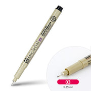 1Pc Pigma Micron Porous Point Pen Soft Brush Drawing Pen Liner Fineliner Sketch Needle Pen 005 01 02 03 04 05 08 1.0 Art Markers