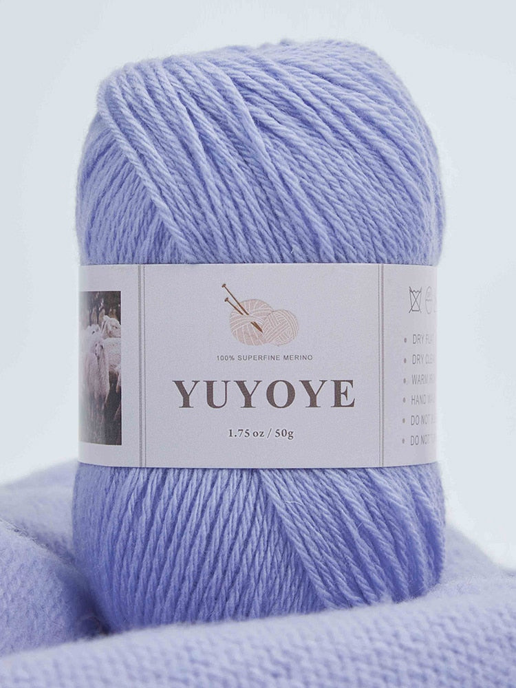 YUYOYE 100% Cashmere Yarn Hand-Knitting Wool Yarn 4-Ply Luxury Warm Yarn Crochet Soft Thread DIY Handcraft Handmade Wool Line