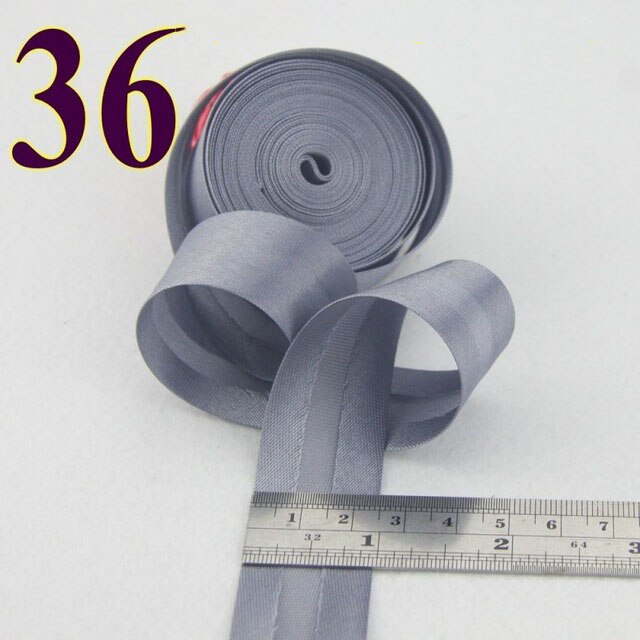 25mm(1&quot;) satin bright ironed single fold polyester bias binding tape table cloth garment quilt craft sewing accessories
