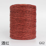 1Roll=280M Natural Raffia Straw Yarn For Summer Hand Knit Crochet Hat HandBag Cushion Baskets Knitting Material Colorful Threads