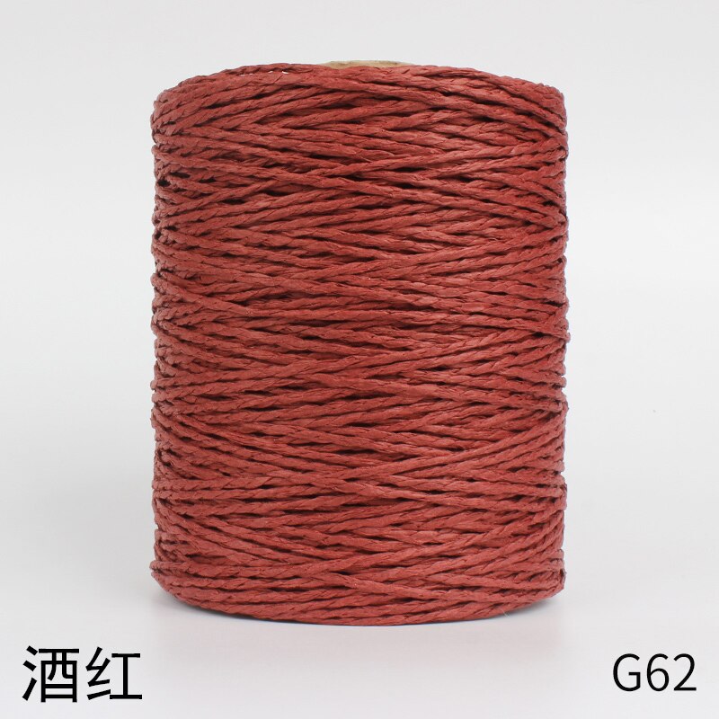 1Roll=280M Natural Raffia Straw Yarn For Summer Hand Knit Crochet Hat HandBag Cushion Baskets Knitting Material Colorful Threads