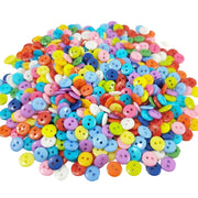 HL 100/300/600PCS Mix Color 7MM Nylon Buttons 2 Holes DIY Scrapbooking Kid&#39;s Garment Dolls Sewing Accessories