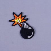 Japan Anime Cartoon Patches On Clothes Skull Heart Iron on Embroidered Patches For Clothing DIY Hippie Stripe Applique Badge diy