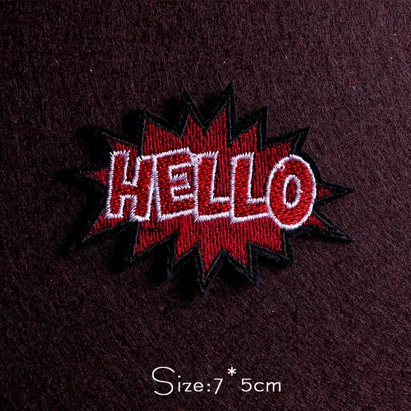 Punk Diy Embroidery Patches For Clothing Iron On Letter Embroidered Patches For Clothes Stripe Stickers For Shirt Jacket Badges