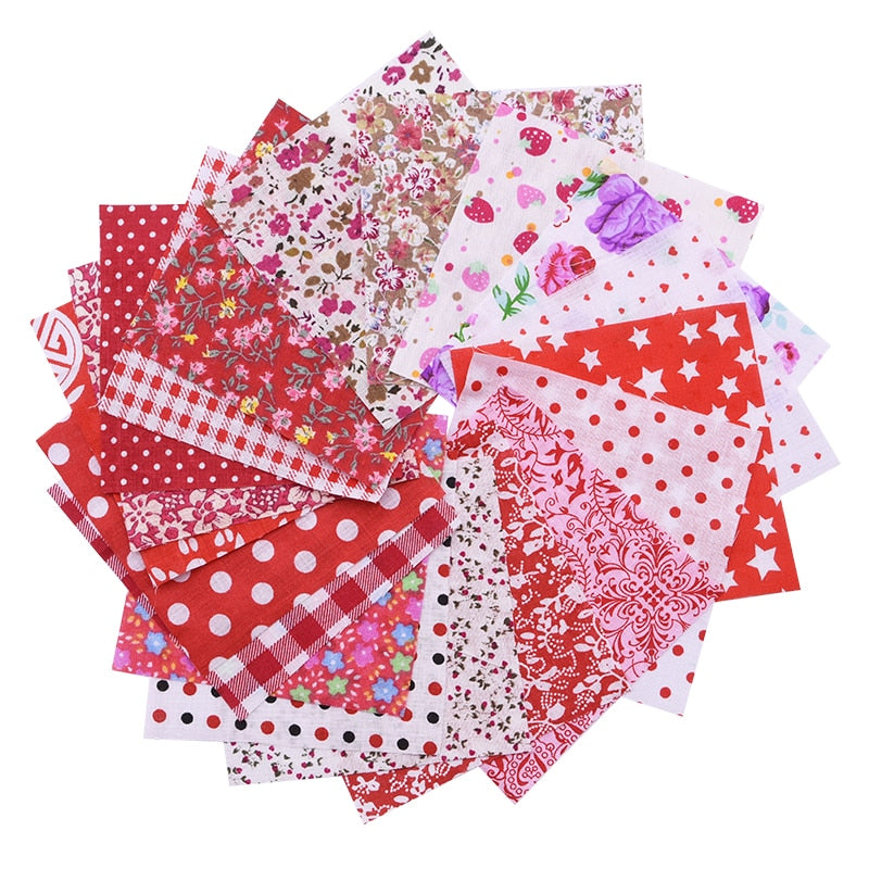 50pcs Squares 10*10cm Colorful Patchwork Cotton Sewing Fabric Quilt Material DIY Home Quarters Handcraft Needlework Fabric