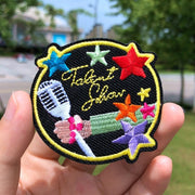 Prajna Hippie Unicorn Patches Embroidered Patches For Clothing DIY Magic Rainbow Stripes Iron On Patches For Kids Cloth Applique