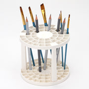 New Portable 49 Holes Paint Brush Pen Holder Watercolor Paint Brush Holder Stand Painting Supplies For Students Desk Organizer