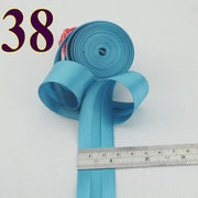 25mm(1&quot;) satin bright ironed single fold polyester bias binding tape table cloth garment quilt craft sewing accessories