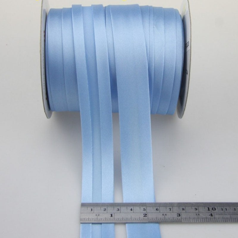 25mm(1&quot;) satin bright ironed single fold polyester bias binding tape table cloth garment quilt craft sewing accessories