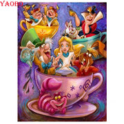 3d Diamond Embroidery cartoon Alice in Wonderland full square/round drill diy diamond painting mosaic art home decoration