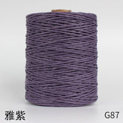 1Roll=280M Natural Raffia Straw Yarn For Summer Hand Knit Crochet Hat HandBag Cushion Baskets Knitting Material Colorful Threads