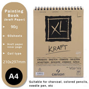CANSON XL Series Creative Painting Book 16K/8K/A4/A3 Sketch/Marker/Acrylic/Watercolor/Pencil/Toner Stick Book Kraft Paper Book