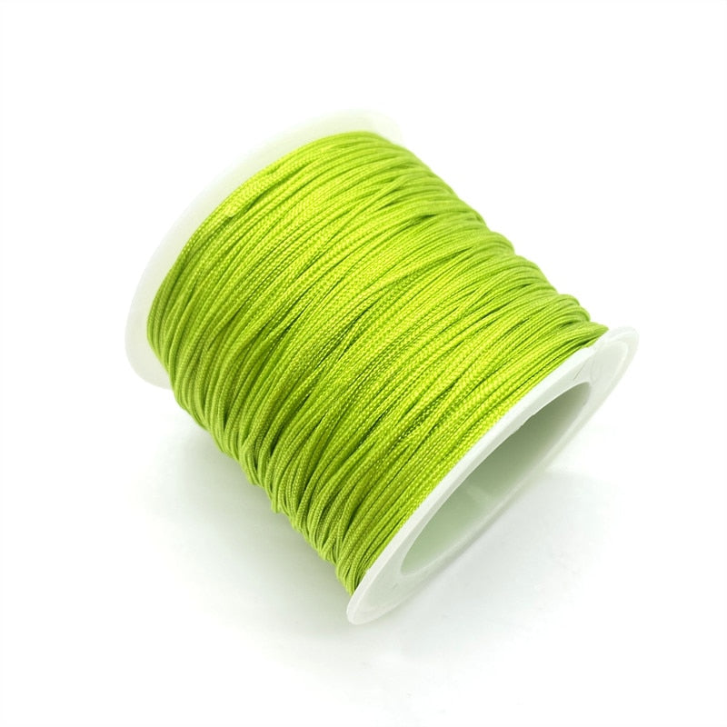 50Yards/Roll 0.8mm Nylon Cord Thread Chinese Knot Macrame Cord Bracelet Braided String DIY Tassels Beading String Thread